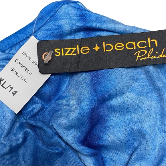 SIZZLE BEACH | ONE PIECE SWIMSUIT | SZ 14 | NWT - Picture 4 of 7
